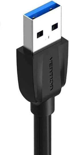 Vention USB 3.0 Cable USB-A male - USB-A male / USB-A female Μαύρο 1m VAS-A45-B100