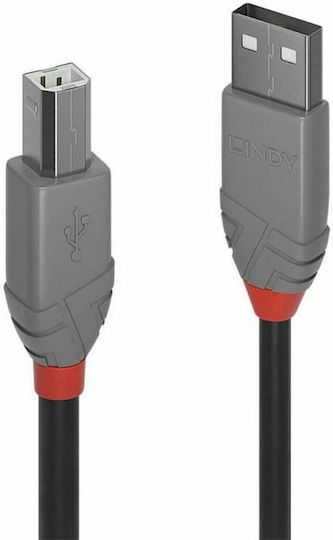 Lindy USB 2.0 Cablu USB-A - USB-B Alb 1m 36672