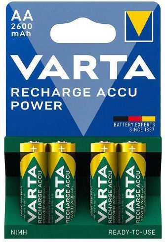 Varta Recharge Accu Power Baterii Reîncărcabile AA Ni-MH 2600mAh 1.2V 4buc