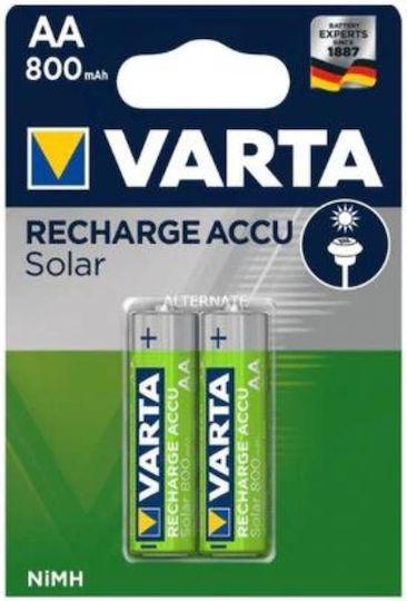 Varta Recharge Accu Solar Επαναφορτιζόμενες Μπαταρίες AA Ni-MH 800mAh 1.2V 2τμχ