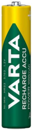 Varta Rechargeable Accu Επαναφορτιζόμενες Μπαταρίες AAA Ni-MH 1000mAh 1.2V 2τμχ