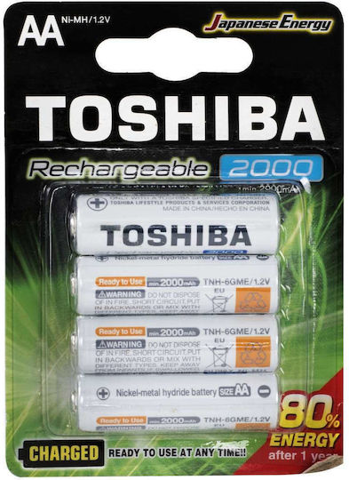 Toshiba Презареждащи батерии AA Ni-MH 2000mAh 1.2V 4бр