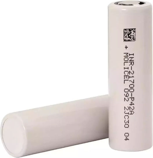 Molicel P42A Επαναφορτιζόμενη Μπαταρία 21700 Li-ion 4000mAh 3.7V 1τμχ