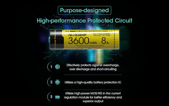 NiteCore Baterie Reîncărcabilă 18650 Li-ion 3600mAh 3.6V 1buc