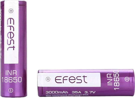 Efest Επαναφορτιζόμενες Μπαταρίες 18650 Li-ion 3000mAh 3.7V 2τμχ