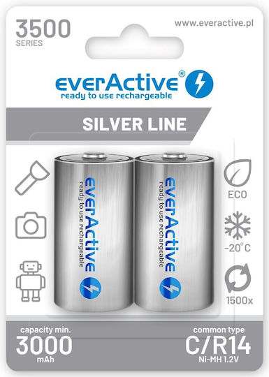 everActive Silver Line Rechargeable Battery C Ni-MH 3500mAh 1.2V 2pcs
