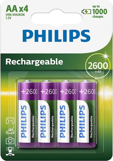Philips Презареждащи батерии AA Ni-MH 2600mAh 1.2V 4бр