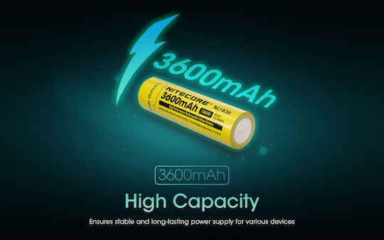 NiteCore NL1836 Επαναφορτιζόμενη Μπαταρία 18650 Li-ion 3600mAh 3.6V 1τμχ