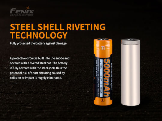 Fenix FE21700USB Επαναφορτιζόμενη Μπαταρία 21700 Li-ion 5000mAh 3.6V 1τμχ