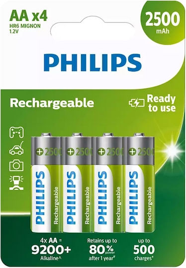 Philips Baterii Reîncărcabile AA Ni-MH 2500mAh 1.2V 4buc