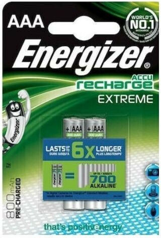 Energizer Extreme Презареждащи батерии AAA Ni-MH 800mAh 1.2V 2бр