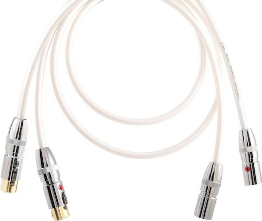 Atlas Cables Equator Cablu XLR de sex masculin - XLR de sex feminin Alb 0.75m