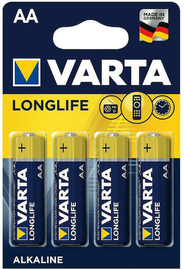 Varta LongLife Αλκαλικές Μπαταρίες AA 1.5V 4τμχ