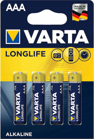 Varta LongLife Alkaline Battery AAA 1.5V 4pcs