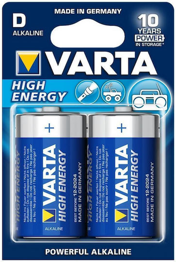 Varta High Energy Алкални Батерии D 1.5V 2бр