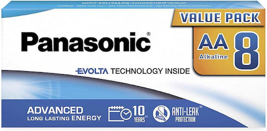 Panasonic Evolta Αλκαλικές Μπαταρίες AA 1.5V 8τμχ
