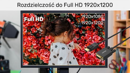 Unitek Μετατροπέας DisplayPort / VGA male σε DisplayPort / VGA female 1τμχ Y-5118F