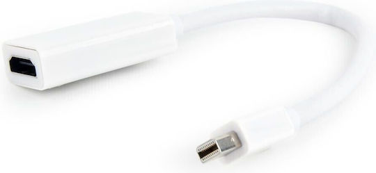 Cablexpert Converter mini DisplayPort male to HDMI female White 1pcs A-MDPM-HDMIF-02-W