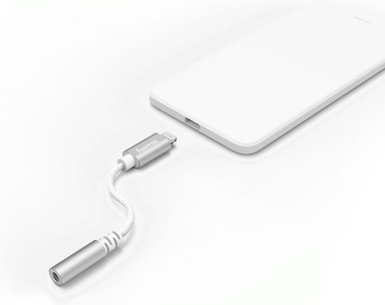 HAMA 00187210 Μετατροπέας Lightning male σε 3.5mm female Λευκό