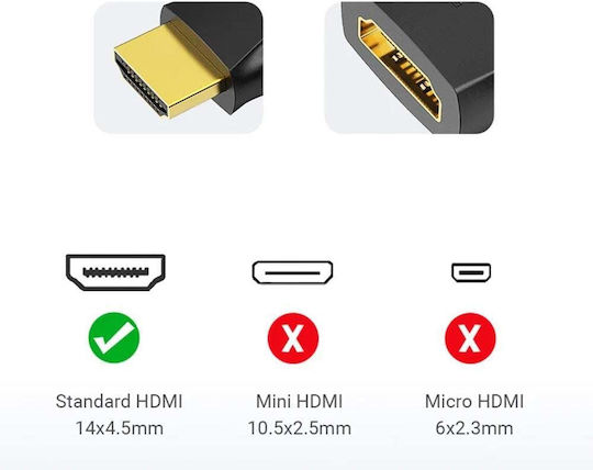 Vention Конвертор HDMI мъжки към HDMI женски Черен 1бр AIQB0