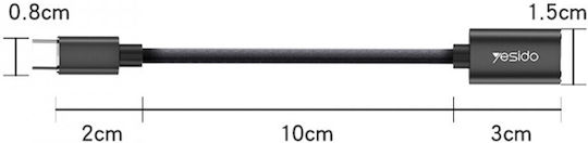 Yesido Μετατροπέας USB-C male σε USB-A female 1τμχ