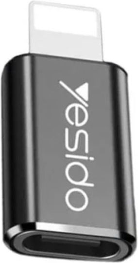 Yesido Μετατροπέας USB-C male σε Lightning female Γκρι 1τμχ