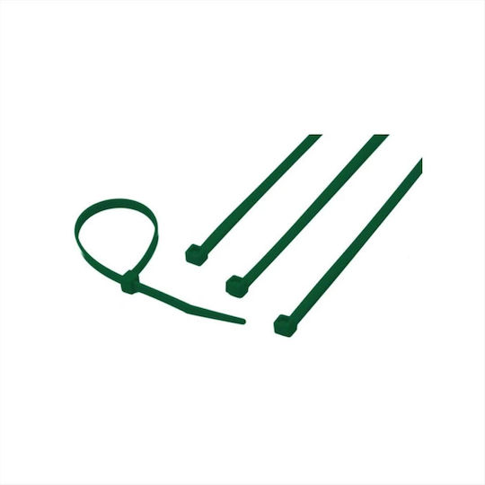 EM Group Δεματικά Καλωδίων Πλαστικά x140mm σε Πράσινο χρώμα (100τμχ) (BMGR1436)