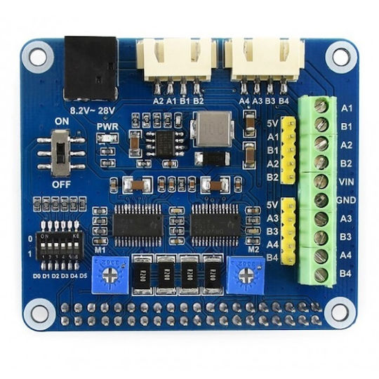 Waveshare Stepper Motor HAT for Raspberry Pi, Drives Two Stepper Motors (15669)