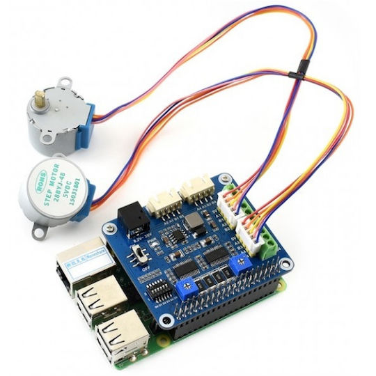 Waveshare Stepper Motor HAT for Raspberry Pi, Drives Two Stepper Motors (15669)