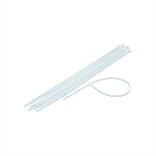 EM Group Δεματικά Καλωδίων Πλαστικά 430mmx4.8mm σε Λευκό χρώμα (100τμχ) (BMB4348/5220)