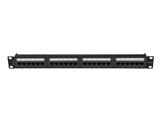 Lanberg Panou De Patch Pentru Rack 1U 19" 24 Prize Cat6a Negru