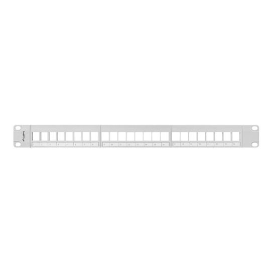 Lanberg Patch Panel Keystone for Rack 1U 19" with 24 Ports Gray