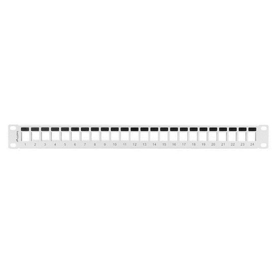 Lanberg Patch Panel Keystone for Rack 1U 19" with 24 Ports Gray