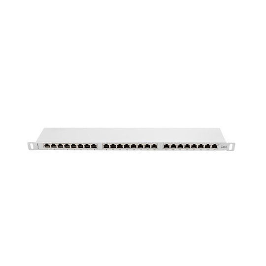 Lanberg Patch Panel Shielded για Rack 1U 19" 24 Θυρών cat6 Γκρι