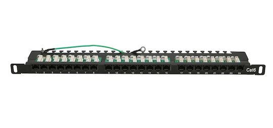 Extralink Patch Panel für Rack 0.5U 19" 24 Ports cat6 Schwarz