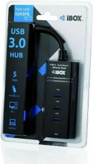 iBox Hub 4 Θυρών USB 2.0 με σύνδεση USB-A