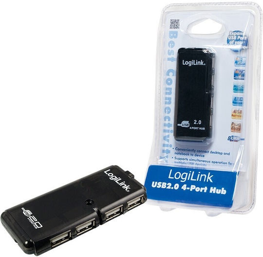 LogiLink USB 2.0 Hub 4 Porturi cu conexiune USB-A Gri