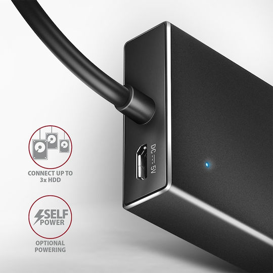 Axagon USB-Hub 7 Anschlüsse USB 3.2 mit USB-A Blau