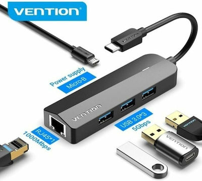 Vention USB 3.0 Hub 4 Anschlüsse mit USB-C Verbindung