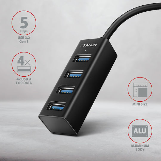Axagon Hub 4 Θυρών USB 3.2 με σύνδεση USB-C