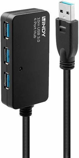 Lindy Hub 4 Θυρών USB 3.0 με σύνδεση USB-A