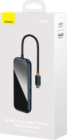 Baseus Acmejoy Hub 2 Θυρών USB 3.0 με σύνδεση USB-C Γκρι