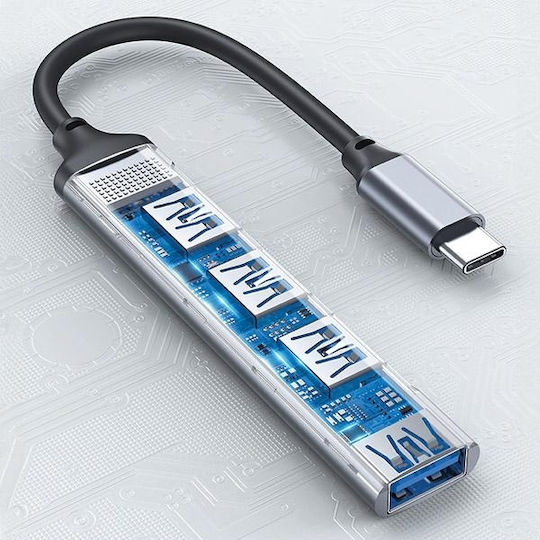 Awei USB Hub with 4 USB 2.0 Ports and USB-C Connection