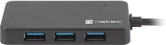 Natec Silkworm Hub 4 Anschlüsse USB 3.0 mit Anschluss an einen Computer USB-C