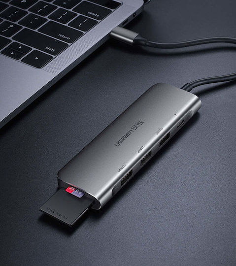 Ugreen Hub 4 Θυρών USB 3.0 με σύνδεση USB-C Γκρι
