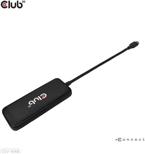 Club3D USB-Hub 4 Anschlüsse USB 3.1 mit USB-C Anschluss