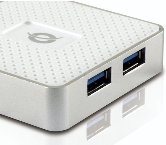 Conceptronic Hub 4 Θυρών USB 3.0 με σύνδεση USB-A Λευκό