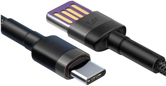Baseus Cafule USB 2.0 Cable USB-C male - USB-A 40W Μαύρο 1m CATKLF-PG1
