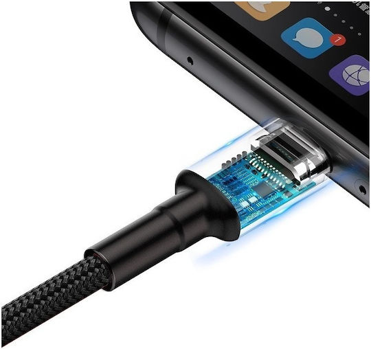 Baseus Cafule USB 2.0 Cable USB-C male - USB-A 40W Μαύρο 1m CATKLF-PG1