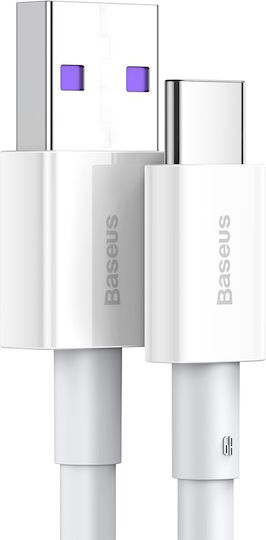 Baseus Superior Series Regular USB 2.0 Cablu USB-C bărbătesc - USB-A 66W Alb 2m (CATYS-A02)